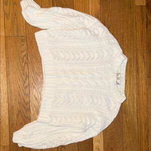 White Crop Top Sweater